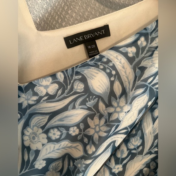 NWOT Women’s Lane Bryant Floral Flutter Sleeve Goddess Maxi Blue Dress 18/20. - Picture 5 of 6